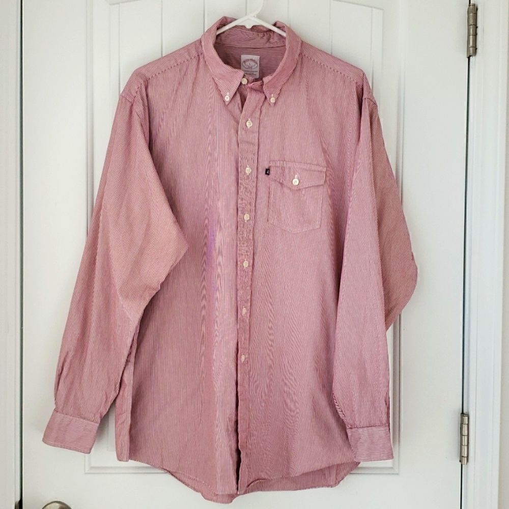 Brooks Brothers mens long sleeve oxford,size large